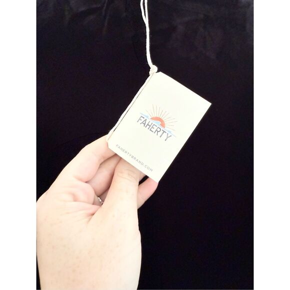 Faherty Womens Black Stretch Silk-Blend Velvet Ina Slip Skirt Size Small NWT - Picture 2 of 6